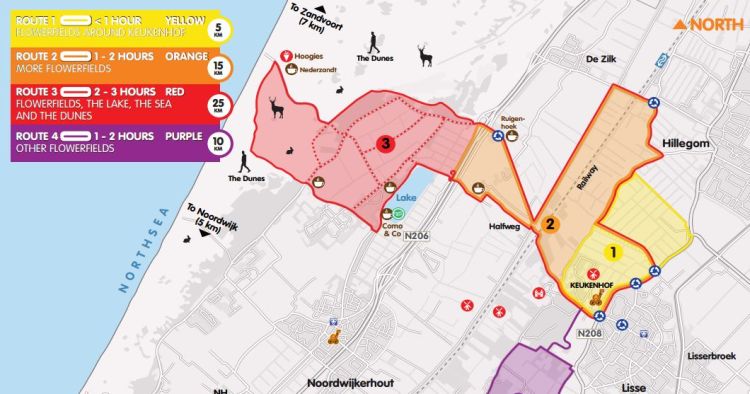 fietsen in de bollenstreek - route vanaf keukenhof