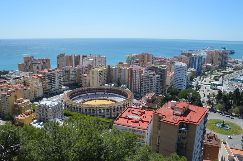 Uitzicht stierenarena Malaga