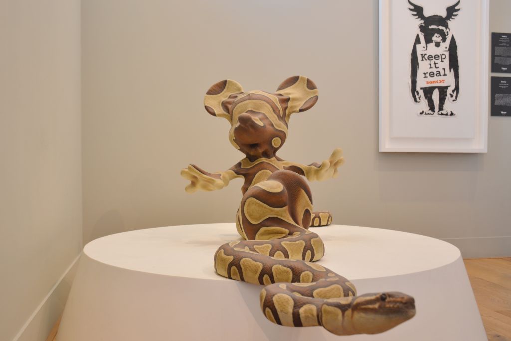 Mickey eaten by a snake - Bansky