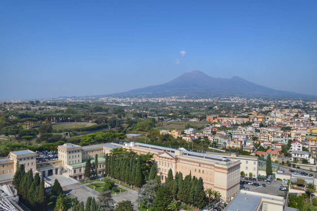 Uitzicht Pompeï en Vesuvius