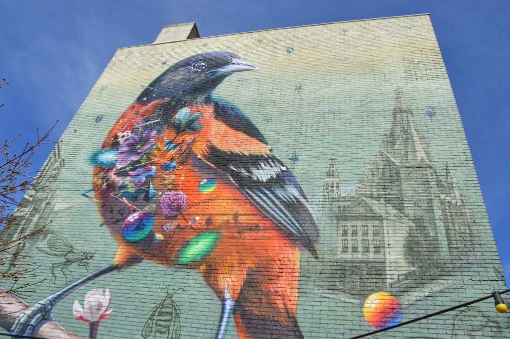 Muurschildering Cafe van Deelen Nijmegen