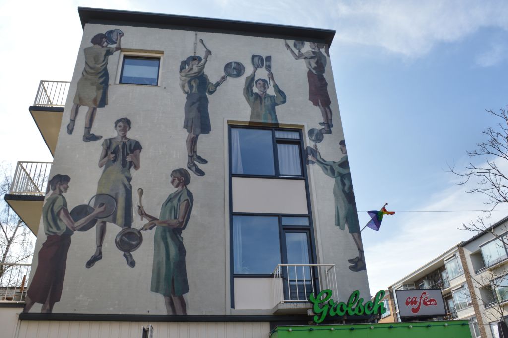 Muurschildering Cafe de Plak Nijmegen