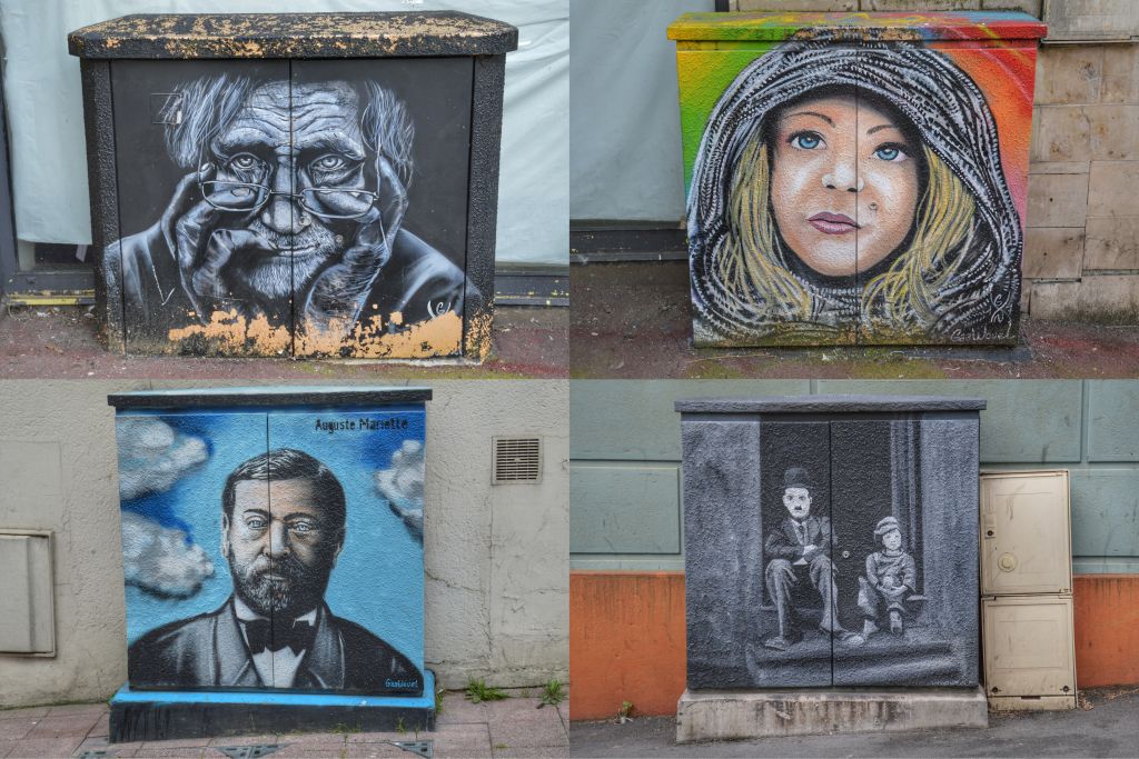 Elektriciteitskastjes street art Boulogne-sur-Me