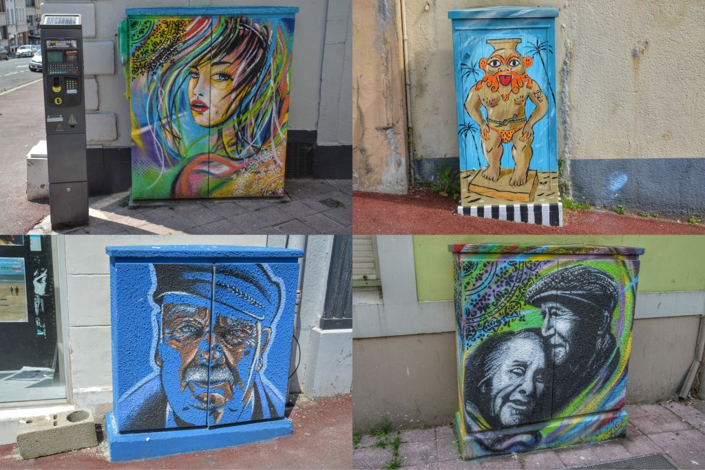 Elektriciteitskastjes street art Boulogne-sur-Me