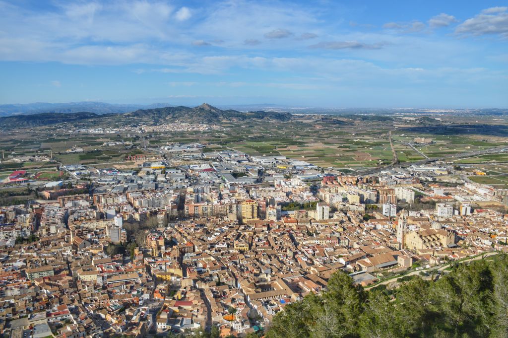 Uitzicht op Xativa