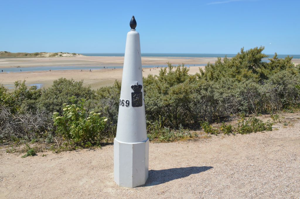 Grenspaal het Zwin