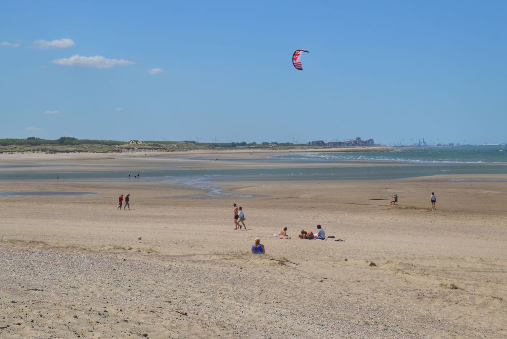 Cadzand- Bad uitzicht op Belgie