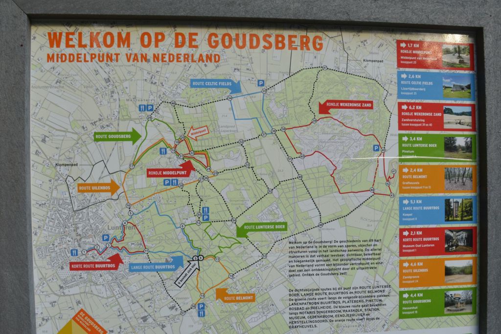 Kaart wandelnetwerk Goudsberg