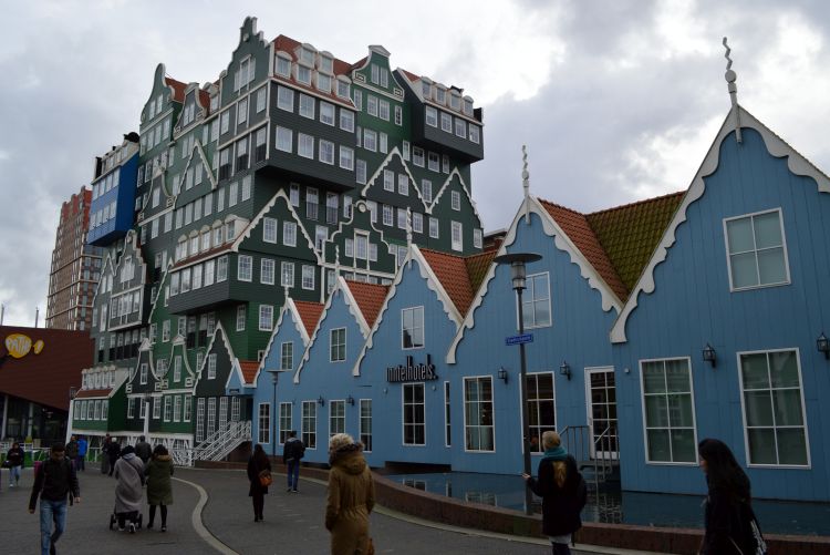 zaanse huisjes hotel - gevel voorkant